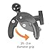 iBOLT 25mm / 1 inch Ball to Clamp Post/Pole/Handlebar Mount Base/Adapter - for All Industry Standard 1 inch / 25 mm mounts