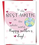 Funny Mother's Day Card for Auntie, Unique Aunt...