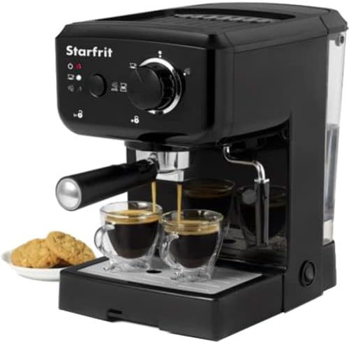 Starfrit 024005-001-0000 Cappuccino Espresso Machine, Standard, Black