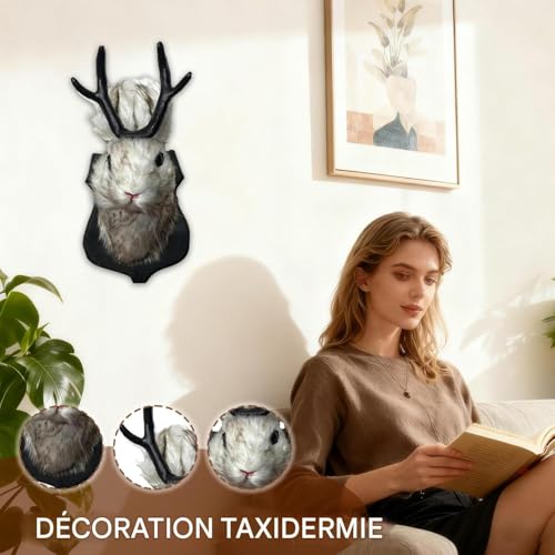 Décoratif tête d'animal légère pour décorer sans percer