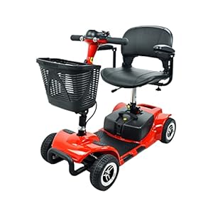 4 Wheel Mobility Scooter for Adults – 12V 12AH Battery Powered 12.4 Miles Range-265 lbs Weight Capacity Support Safety for Seniors