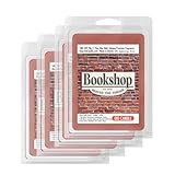 Bookshop Scented Wax Melt - Smells Like Books - Leather - Coffees - 100% Naturally Vegan Soy and Premium Fragrance | Great Gift | Handmade in Denver, Colorado (4 Pack Wax Melts)