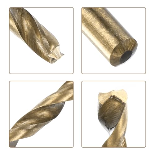 QUARKZMAN 24 sztuki wierteł spiralnych z prostym trzpieniem 1 mm, stal szybkotnąca powlekana tytanem i czarnym azotkiem (HSS) 4341 z trzonkiem 1 mm, metal, tworzywo sztuczne, drewno