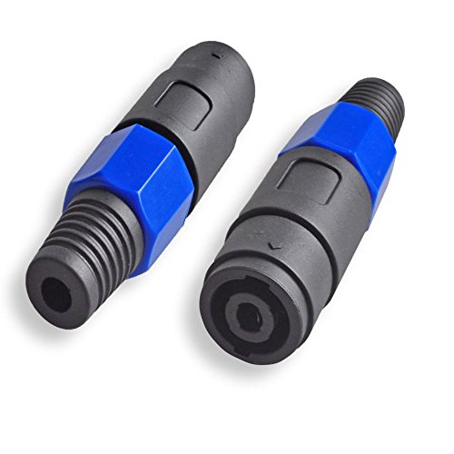 Conwork 4-Pack Neutrik Speakon Compatible Female Jack Mount Connector - Audio Speaker Jack Twist Lock 4 Pole Adapter- for NL2FC, NL4MP, NL4MPR, NL4FC, NL4FX, NLT4X, NL4 Series