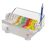 Marketlab Acrylic Medication Label Tape Dispenser Holds 12 Rolls 7.5in W x 6in D x 4in H