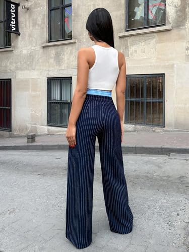 Women's Comfort Pants with Colorful Bands for The Lower Part2