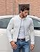 Men's Stone Pattern Leather Jacket,Slim Fit Fashion Moto Coat with Stand Collar and Zipper Closure,Stylish,Casual,Semi-Formal (US, Alpha, Small, Regular, Regular, white)