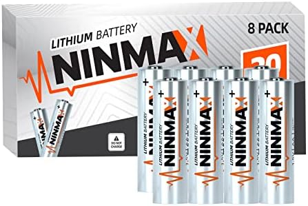 NINMAX Lithium AA Batteries 3500mAh, 8 Pack 1.5V Longest Lasting Double A Battery for High-Tech Devices【Non-Rechargeable】-New Upgraded