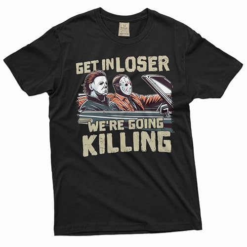 Silver Lake T-shirts Mens Horror Movie Shirt Serial Killers T-Shirt Halloween Movie Characters Shirt Halloween Costume (5X-Large Black)