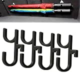 4PCS Car Umbrella Holder Black Car Hooks No Drilling, Easy Install, Stable Umbrella Holder for Car Boot, Trunk, Seat Back