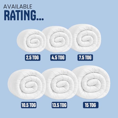 Oxford Homeware Summer Double Duvet 7.5 Tog Anti-Allergy Duvet Double Quilt - Uk Made Duvets - 2
