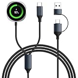 imodomio Caricatore USB C per Samsung Watch, 1,2 m, 60 W, compatibile con telefono e caricabatterie Samsung Galaxy, caricabatterie wireless 2 in 2 per Galaxy Watch 7/Ultra/6/6 Classic/5 Pro/5/4/3