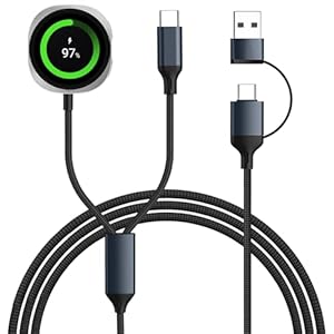 imodomio for Samsung Watch Charger USB C - 3.9FT Compatible with Phone and Samsung Galaxy Watch Charger, 2 in 2 Wireless Chargers for Galaxy Watches 8/8 Classic/Ultra/7/6/5 Pro/5/4/3