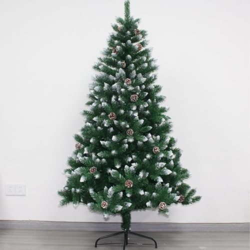Árbol de Navidad artificial flocado de abeto completo con acabado nevado premium