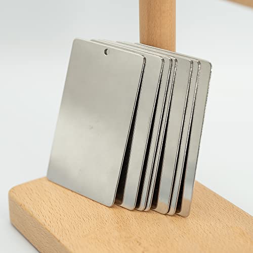 Metal Engraving Blank Stainless Steel Stamping Blanks 86 * 54mm 10 Pack, silver - Image 4