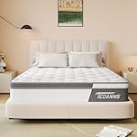 Queen Mattress, TEOANNS 10 inch Queen in a Box with Innerspring Hybrid, Memory Foam Mattress Mattress Queen Size with Pressure Relief & Supportive