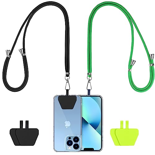 Cell Phone Lanyard 2 Pcs-1 Pcs 30"(Neck Strap×1)+8"(Wrist Strap×1) Black - Photo 28 sur 115