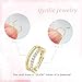 2 PCS Small Cartilage Double-Hoop Helix Conch Piercing Earrings With Cubic Zirconia For Women Trendy 14K Gold Plated Stainless Steel Sets Jewelry (Zircon Gold, 2pcs-16g-8mm)
