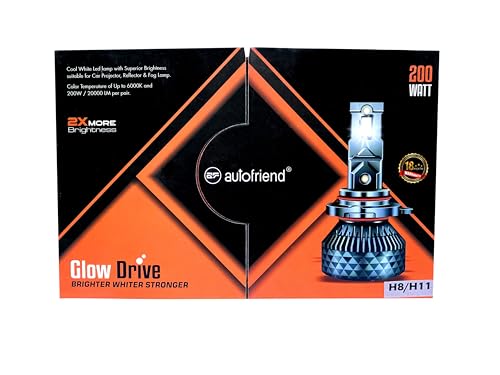 Image of LED Headlight Bulb,H /8,H11 40000LM, 6000K Cool White, IP67 Waterproof (af-Glowdrive H11 /H8 200w)