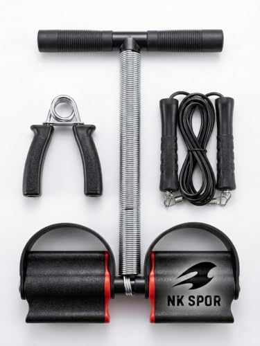 Nk Spor 3'lü Fonksiyonel Body Trimmer Seti, Body Trimmer Karın Egzersiz Alet-El Yayı ve Atlama Ipi-Evdespor-Direnç Lastiği-Egzersiz