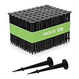 PLUSIEURS APPLICATIONS: Les piquets sont destinées à fixer des capots de protection en agrotextile, agrotextile, géotextile pour protéger les plantes du gel, grilles, ligne d'arrosage goutte-à-goutte, tentes, bâches, tuyaux d'arrosage, câbles, gazons synthétiques et bien d'autres ...