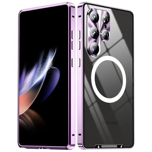 Coque Samsung S25 Plus antichoc et fine compatible chargeur magnétique MagSafe violet
