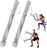 バトルロープ ロープレスバトルロープ 全長約46cm 2個 筋トレグッズ フィットネス器具 携帯型 トレーニングロープ ファインスチール材質 耐久性 自宅用 ホームジム 男女兼用 (グレー)