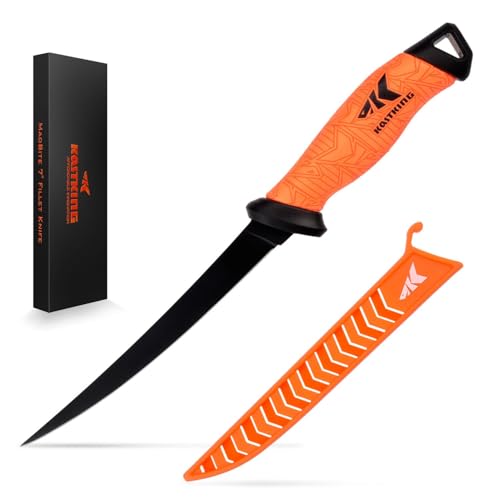 KastKing Speed Demon Pro Fillet Knife - Razor Sharp G4116 German Stainless-Steel Blade, Professional Level Knives for Filleting and Boning, Non-Slip Handles, Includes Protective Sheath by KastKing - Used condition - US$21.06