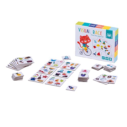 EUREKAKIDS Juego de Mesa Visual Race niños y niñas 80.0 - Juego Educativo - Educativos  Puzles y Juegos de Mesa  Juegos de Memoria y observación