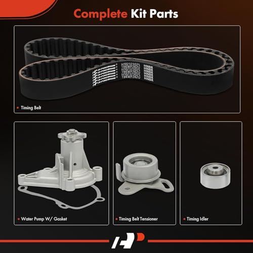 A-Premium Engine Timing Belt Kit & Water Pump Compatible with Hyundai Accent 1996-1997 1.5L, Accent 2001-2011 1.6L, & Kia Rio/Rio5 2006-2011 1.6L - Thumbnail 2