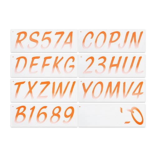 Image of STIFFIE Whipline Orange /White 3 inch Boat & PWC Registration Decals • Numbers Letters Stickers