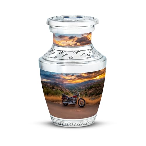 Image of Bike Urn Burial Decorative for Mom & Dad 3 Inch | Cremation Urn for Adults Memorial Urns Miniature Urns for Human Ashes