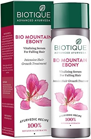 Biotique Bio Mountain Ebony Fresh Growth stimulating Vitalizing Serum For Falling Hair Intensive Hair Growth Treatment-120 ML/4.06Fl.Oz. I