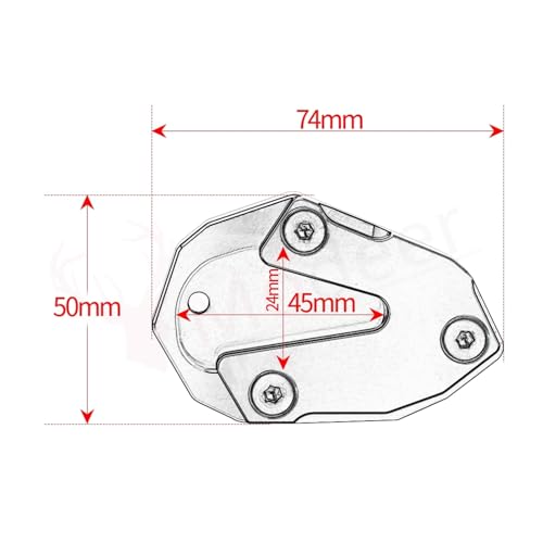 Extension béquille latérale R6 en aluminium CNC haute résistance - 2