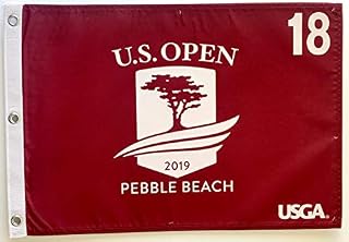 2019 u.s. open golf flag pebble beach red silkscreen logo new pga