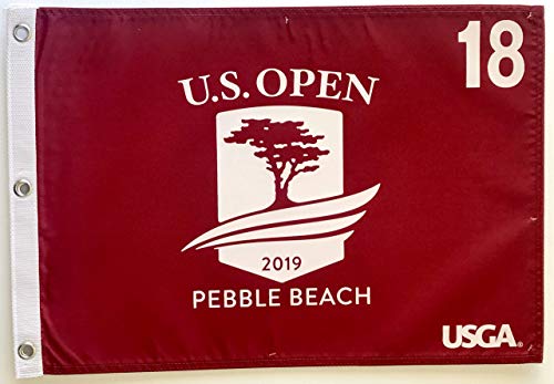 2019 u.s. open golf flag pebble beach red silkscreen logo new pga