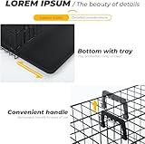 JupiterJx Metal Dog Crate Cage, Foldable Puppy Pet Cage With 2 Doors Easy Clean, Durable Dog Cage With Carrier Handle & Chew Resistant Plastic Base Tray For Dog Puppy Training (Black, 30") - Image 5