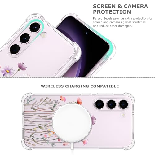 GREATRULY Floral Clear Case for Galaxy S23 for Women/Girls,Pretty Phone Cover for Samsung Galaxy S23,Flower Design Slim Soft Transparent Drop Proof TPU Protective Silicone Bumper Shell,FL-37 by GREATRULY - Used condition - Image 6