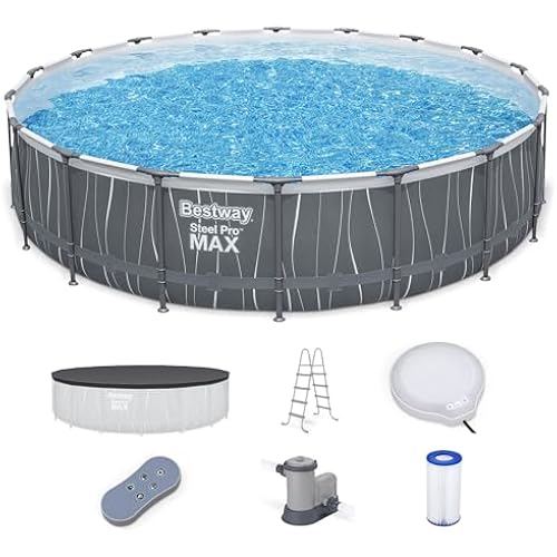 Bestway Steel Pro MAX 18' x 48" Above Ground Pool Set with LED Light