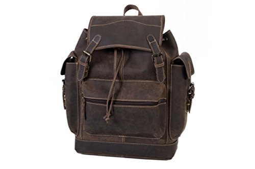 Mochila Buffalo | Cuero De Búfalo | Portatil Hombre Mujer Marrón | by Alpenleder