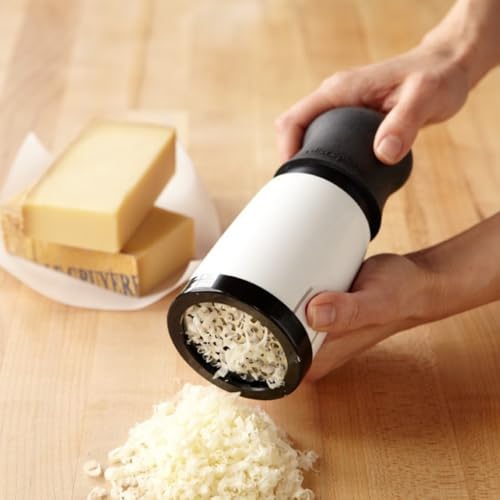 binxliuxo 1 PC Cortador de mantequilla de rejilla de queso de acero inoxidable Herramientas de horneado Gadget de cocina de molino de corte de queso con 2 cuchillas Cuchillas cambiables