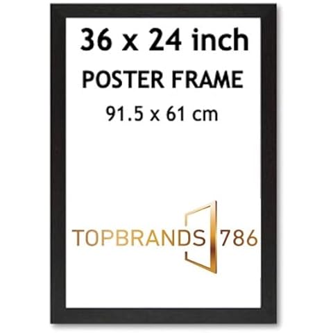 Black Wooden Poster Frames 36x24 Inches Cover