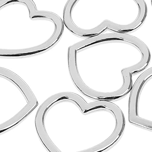 10 Pieces Heart Shape Metal Craft Ring Buckle For Belts Bags Strap Shoes Silver #TOP5