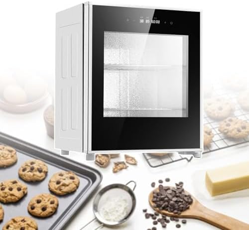 Electric Dough Proofer Machine, 40L 2-Layer Yogurt and Bread Fermentation with Humidity and Temperature Control for Toast and Pizza