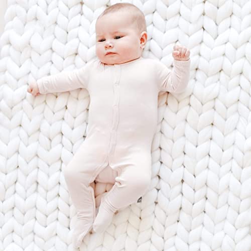 Image of KYTE BABY Soft Organic Bamboo Rayon Footies, Snap Closure, 0-24 Months, Solid Colors