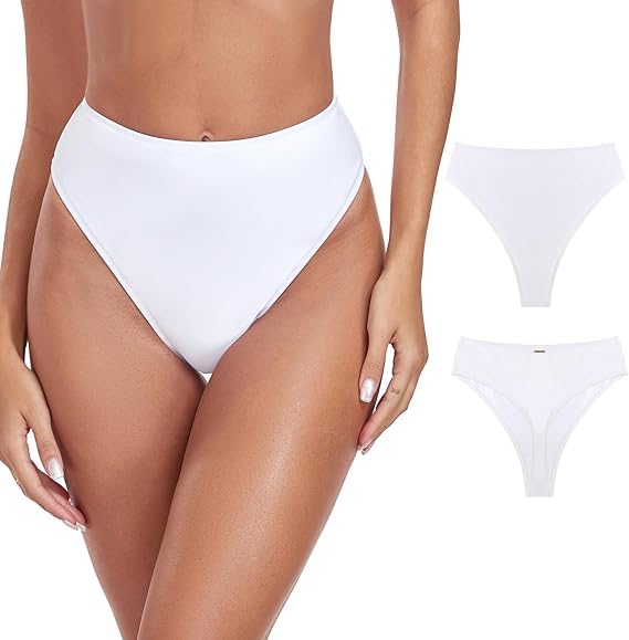 RELLECIGA Maillot de Bain Femme Bas de Bikini Taille Haute Thong