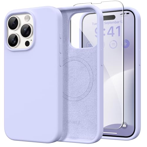 Coque fine iPhone 15 Pro Max GONEZ silicone doublure microfibre