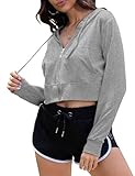 Photo Gallery cozypoin felpe con cappuccio da donna con zip ritagliate casual con tasche cardigan giacca coulisse felpe con cappuccio, grigio chiaro, medium Photo Gallery cozypoin felpe con cappuccio da donna con zip ritagliate casual con tasche cardigan giacca coulisse felpe con cappuccio, grigio chiaro, medium