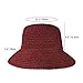 Sydbecs Women's Sun Hats Wide Brim Summer Beach Hat for Women Foldable Travel Straw Hat UPF50+ (Red)
