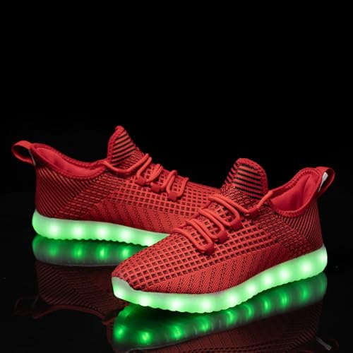 Image of Light Up Shoes for Women Men, Unisex USB Charging LED Shoes Adult Halloween Mesh Upper Glowing Luminous Trainers Dancing Flashing Sneakers